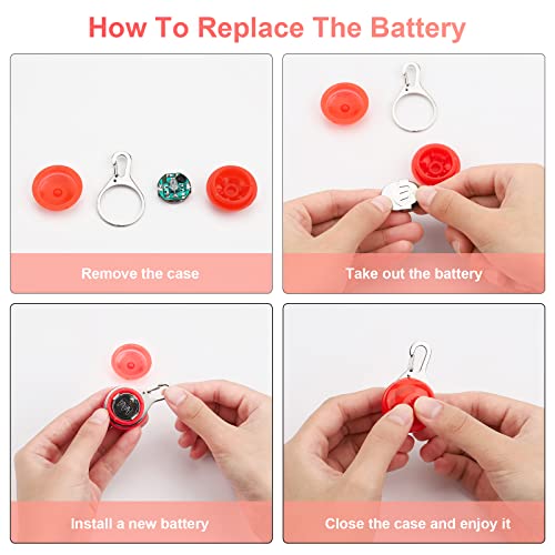 Miniatura 5 de Wonlive Collar Led Perro, Luz Collar Luminoso Perro 6 Luces De Colores De Seguridad Luminoso Impermeable Con 6 Baterías De Repuesto Para Llavero, Ciclismo, Senderismo, Niños, Regalos Para Mascotas