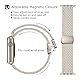 Higgs Geflochtenes Armband Kompatibel mit Apple Watch Armband 40mm 41mm 42mm 38mm Damen Herren, Magnetisch Verschluss Elastisch Stoff Sport Nylon Armbänder für iWatch SE Series 10 9 8 7 6 5 4 3 2 1