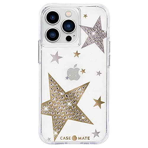 Case-Mate - Sheer Superstar – Coque pour iPhone 13 Pro Max – Étoiles en Strass – Protection Contre Les Chutes de 3 m – Sheer Superstar