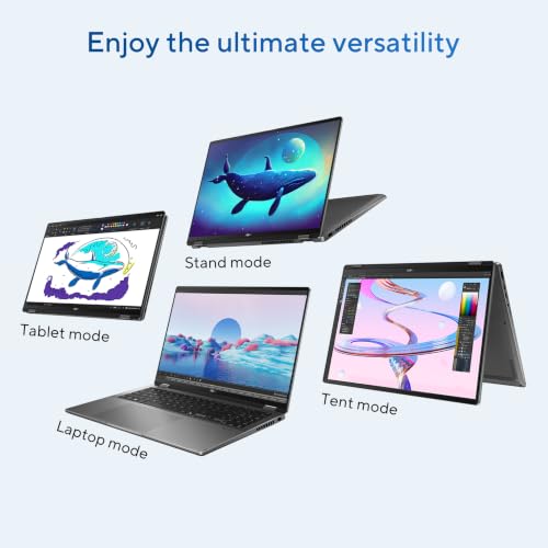ASUS Vivobook 16 Flip Laptop (2026), Copilot+ PC, 16” 16:10 WUXGA OLED Touch Display, Intel® Core™ Ultra 7 355 Processor, Intel® Graphics, 16GB RAM, 512GB SSD, WiFi 7, Windows 11 Home, Matte Gray by ASUS - Used condition - Image 5