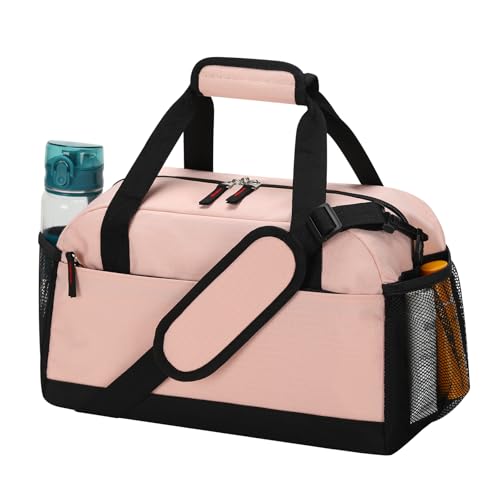 LONALIA Kleine Sporttasche mit Nassfach - 35×20×20cm Handgepäck, Mini Duffle Bag mit Mehreren Fächern für Sport, Weekender, Kurzreisen - Pink LONALIA Kleine Sporttasche mit Nassfach - 35×20×20cm Handgepäck, Mini Duffle Bag mit Mehreren Fächern für Sport, Weekender, Kurzreisen - Pink