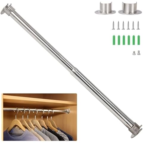Wardlock Extendable Stainless Steel Wardrobe Rail Cover
