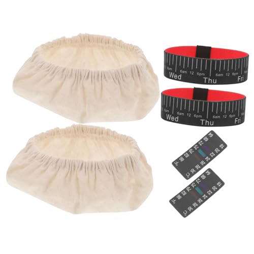 Alipis 1 Juego Kit fermentador de levadura Botes de Cafe te Inicio latas de Pan Tarro de azúcar matraz sartenes cacerolas de Cocina Bandas de Fecha Tapa de Tela del Frasco paño