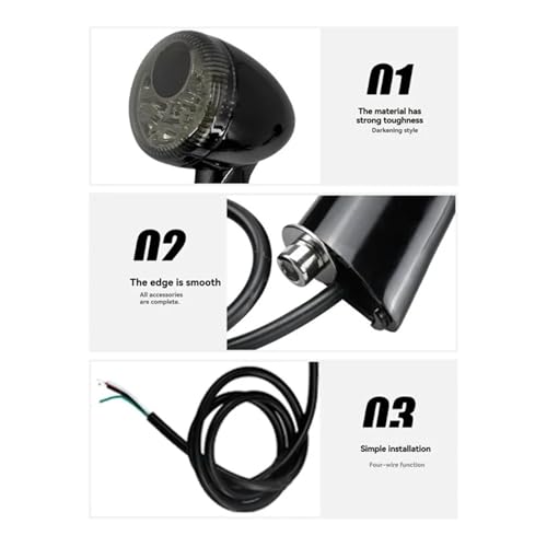 Luz LED trasera con intermitente integrado de alta potencia para gama Softail 5