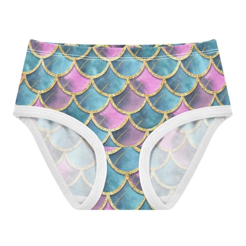 Blue Pink Gold Mermaid Scale Toddler Girls's Underwear 2T 202c1332