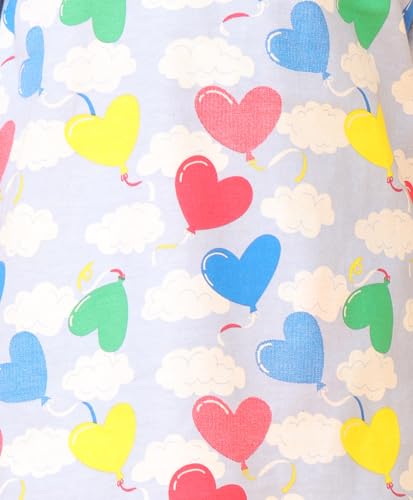Image of ANTHRILO Balloon Heart Sky Sleepwear Shorts Set - Sky