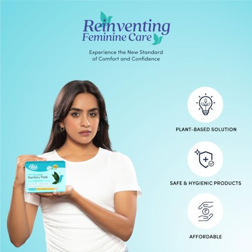Image of BLISSNATURAL XXL Sanitary Pads for Women (Pack of 18) Sanitary Napkins for Heavy Flow | 100% Rash Free and Leak Proof Protection | Pack of 3 (6 Pads Each)