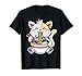 Kawaii Ramen Cat Vêtements d'animation japonais T-Shirt