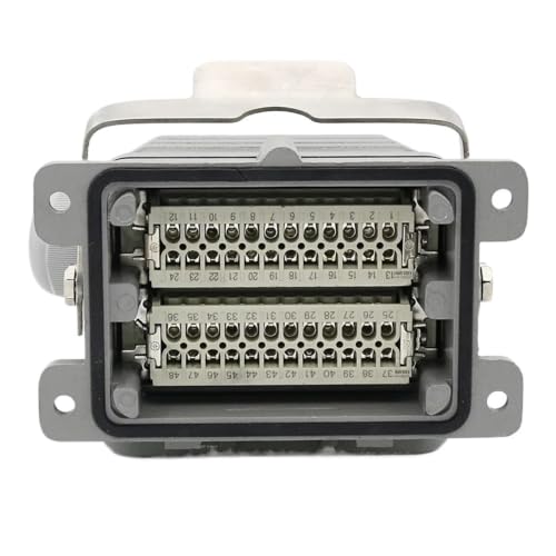 Conector industrial de 48 núcleos HDC-HE-048 rectangular impermeable de 16A para aviación 6