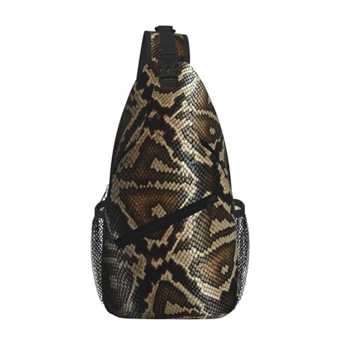 Sac à dos à bandoulière tendance pour vos trajets urbains, le sac léger effet serpent pour homme