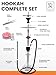 Stainless Steel Hookah Set - 27in Premium Glass Hookah Kit Wolf One – Big Hooka Machine with Accessories & Amazing Led Light Remote, Big Sisha Bowl, Perfect for Home & Parties