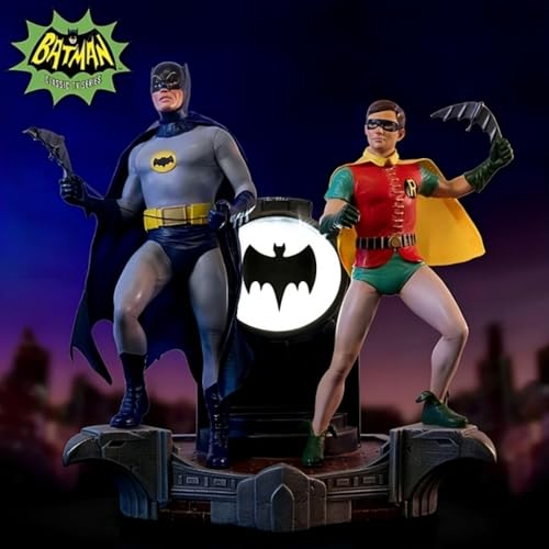 Escultura Batman y Robin Serie TV Clásica con BAT-Signal miniatura 2
