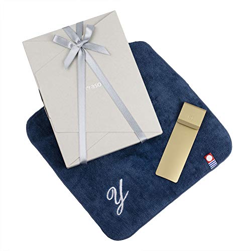 アソボーゼ 今治 イニシャルハンカチ メンズ