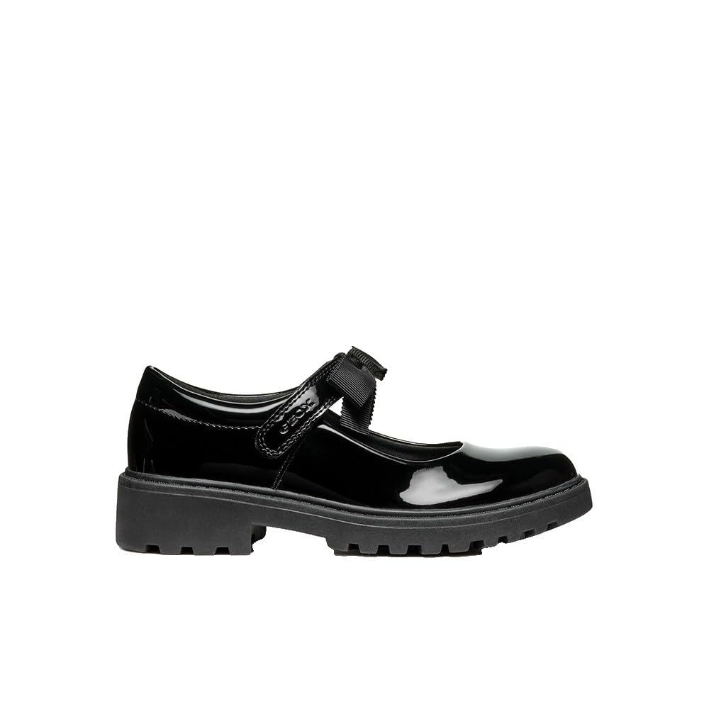 Geox J Casey Girl E Ballet Flat, 1 UK Black