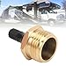 RV Blow Out Plug Brass Winterize Blow Out Adapter Fitting for Motorhome Travel Trailer Water Hose Durable Rustproof Tool for RV Water Line Maintenance