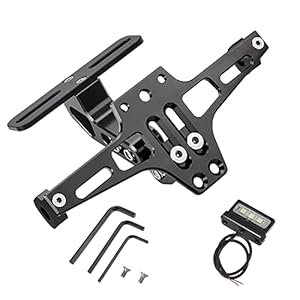 Motorcycle License Plate Bracket Fender Eliminator Kit, Motorcycle Tail Tidy Motorcycle License Plate Holder Mount With Led Light Cnc Aluminum Universal 1 410muhmmstl. sl500 . ss300