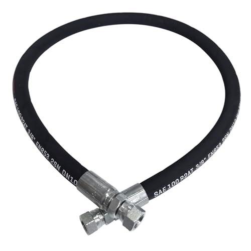 Image of 3 /8 Hydraulic Hose with 3 /8inch JIC 37 Female Hydraulic Hose Fittings 2 Ends (12inch)