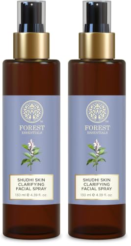 Image of Forest Essentials Shudhi Skin Clarifying Facial Spray | Ayurvedic Toner for Acne-Prone & Oily Skin | With Neem, Tulsi & Tea Tree | Refines Pores (Pack of 2)