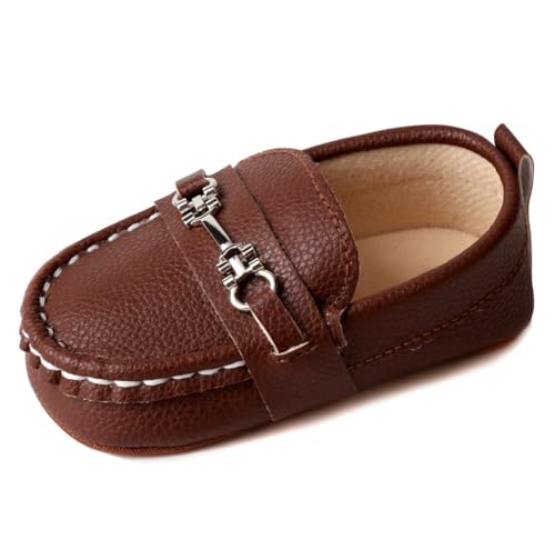 LONSOEN Infant Shoes Boys Loafers Baby Girls Crib Moccasins