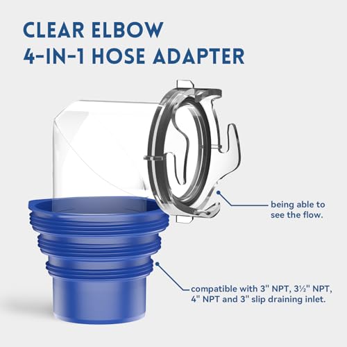 Image of DUMPMAN RV Sewer Hose Kit, 2 * 10 Ft Sewage Hose | Septic Hose with Swivel Fitting, Clear Sewer Hose Elbow, 4 Storage Caps, for RV /Camper