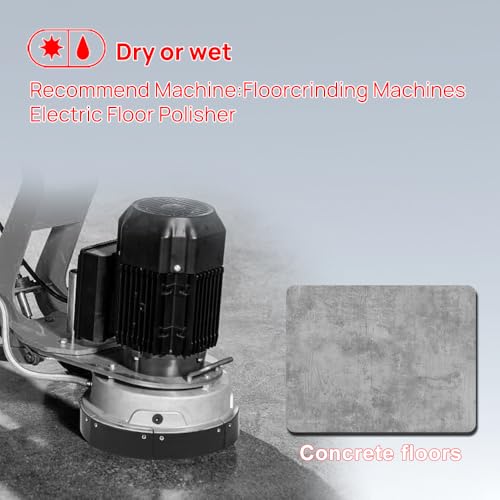 DT-DIATOOL Diamant Schleifpad 100mm 6 Stücke #1500 zum Trocken/Nass Polieren Beton Zement Terrazzo Fußboden