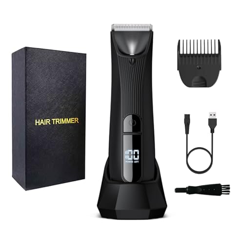 bestyks Tondeuse pour homme, IPX7 étanche avec appareil remplaçable, têtes de lame en céramique,...