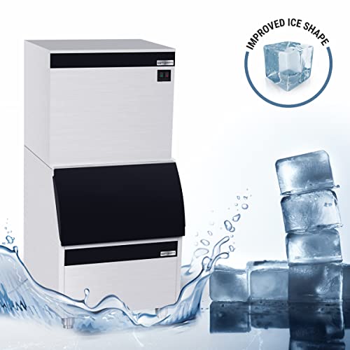 GGM Gastro | EKW230FVB210F | Eiswürfelmaschine inkl. Vorratsbehälter - Würfel - 230 kg/ 24 h – Bild 6