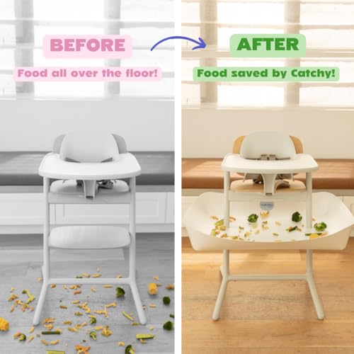 Image of CATCHY - Food Catcher - Compatible with Cybex Lemo High Chair + 12 Other High Chairs - Highchair Sold Separately - Baby & Toddler Food & Mess Catcher - Under High Chair Accessory | High Chair Food Catcher - High Chair Sold Separately - Baby & Toddler Food & Mess Catcher - Under High Chair Accessory