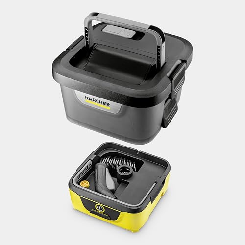 Kärcher Mobile Outdoor Cleaner OC 4 + Pet Kit, Fördermenge: 2 l/min, Gewicht: 3,1 kg, Wassertank: 8 l, Lithium-Ionen-Akku, Spiralschlauch, Gerätefilter, Kegel-/Flachstrahldüse, Handtuch für Haustiere