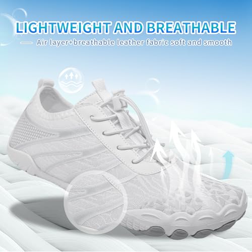 Image of SIOSNETA Hike Barefoot Shoes for Women Men, Breathable Non-Slip Athletic Footwear, Wide Toe Water Shoes for Hiking, Non-Slip Neuropathy Shoes for Women Men, Grounded Comfort wear