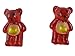 Ohrringe Schmuck Ohrstecker Stecker Kunststoff für Kinder Teddy Bär Teddybär rot 2894