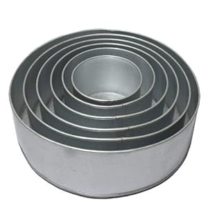 SET OF 6-PIECE ROUND SHAPE CAKE BAKING PANS 6″-16″ (3″ DEEP)