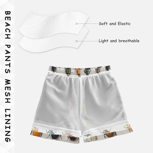 Pigsaly Boys Swim Trunks Colorful Ladybugs Boys Board Shorts Swimsuit Swimwear Summer Bathing Suit 4T4