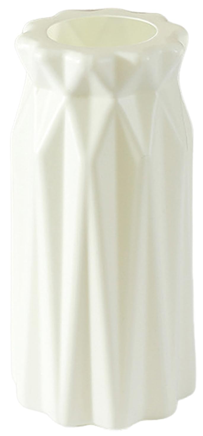 Hshduti D White Ceramic Vase,Small Cute Flower Vase For Pampas Grass,Home,Living Room,Ining Table,Farmhouse,Office Ecor,Bedroom,Table,Kitchen Shelf,Mini Flower Vase For Centerpiece Table Wedding Ecorations