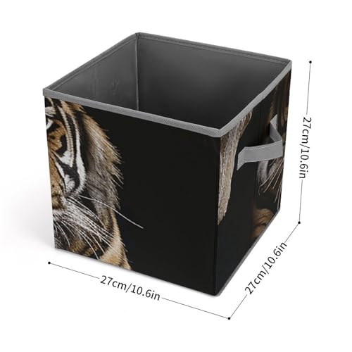 Cube de rangement pliable tigre boîte de rangement avec poignée - 3