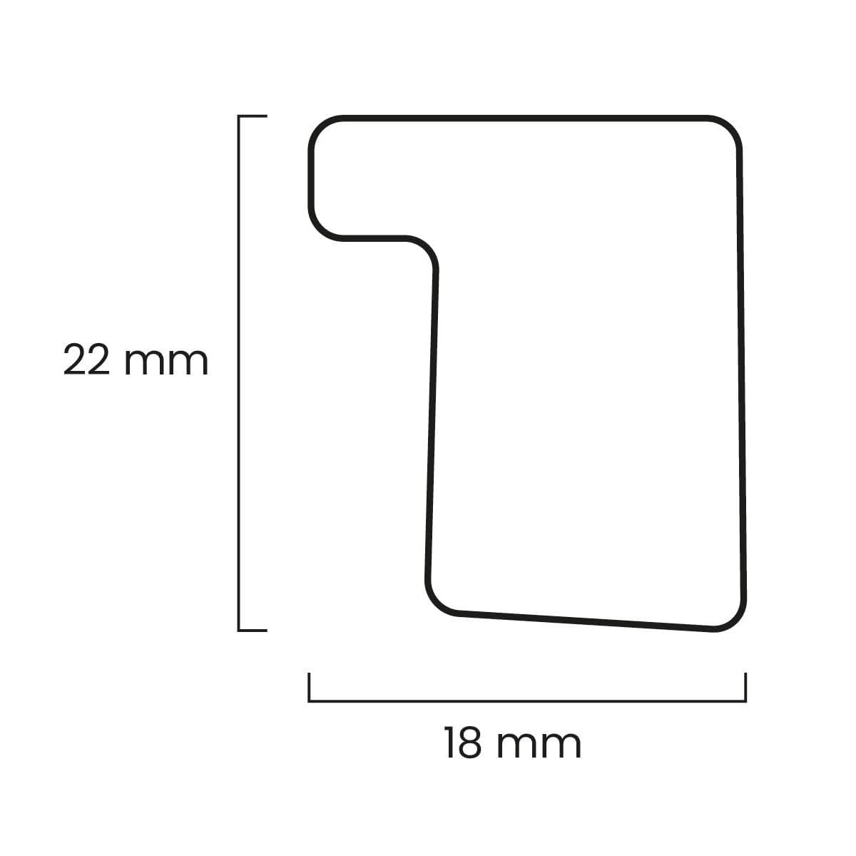 KGM Abschlussleiste für Akustikpaneele ExPress und Blend Eiche Natur 18 x 22 mm – für moderne Wandverkleidung & Wandpaneele Holz