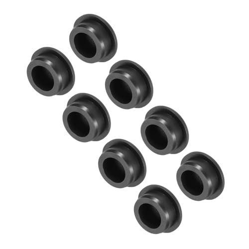 Image of MECCANIXITY 8pcs T-Shaped Silicone Plugs 29mm 1-1 /8 Inch Dia Snap in Plug Hole Seal Cover Round Rubber Stopper for Kitchen Rubber Bulkheads Waterproof Sealing Plugs Black