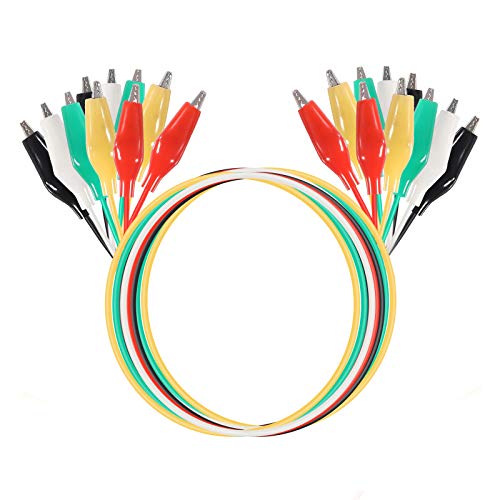 Image of 20PCS Alligator Clip Test Leads Double-end Electrical Alligator Clips with Wires Test Leads 5 Colors (2 PACK)