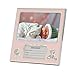 MIMOSA MOMENTS Bear and Pram Silver-tone Metal Baby Girl Picture Frame with Birth Details Tag (4x6