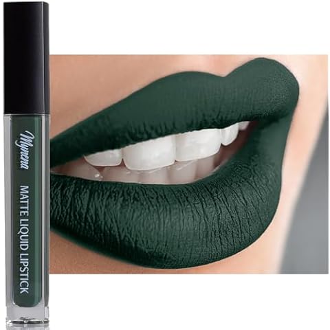 Mynena Dark Green Liquid Lipstick Cover