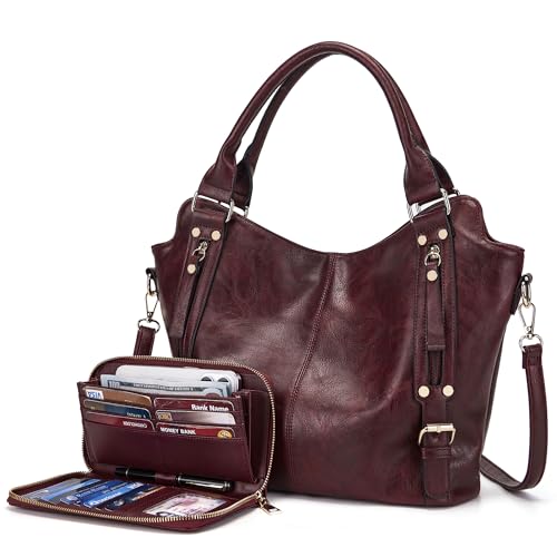 Image of Crossbody Bags for Women Large Hobo Purse Shoulder Handbag Wallet Set 2PCS | Soft PU Leather,Total 9 Pockets,Large Capacity,with a Spacious Functional Wallet,Detachable Shoulder Strap,Stylish Design
