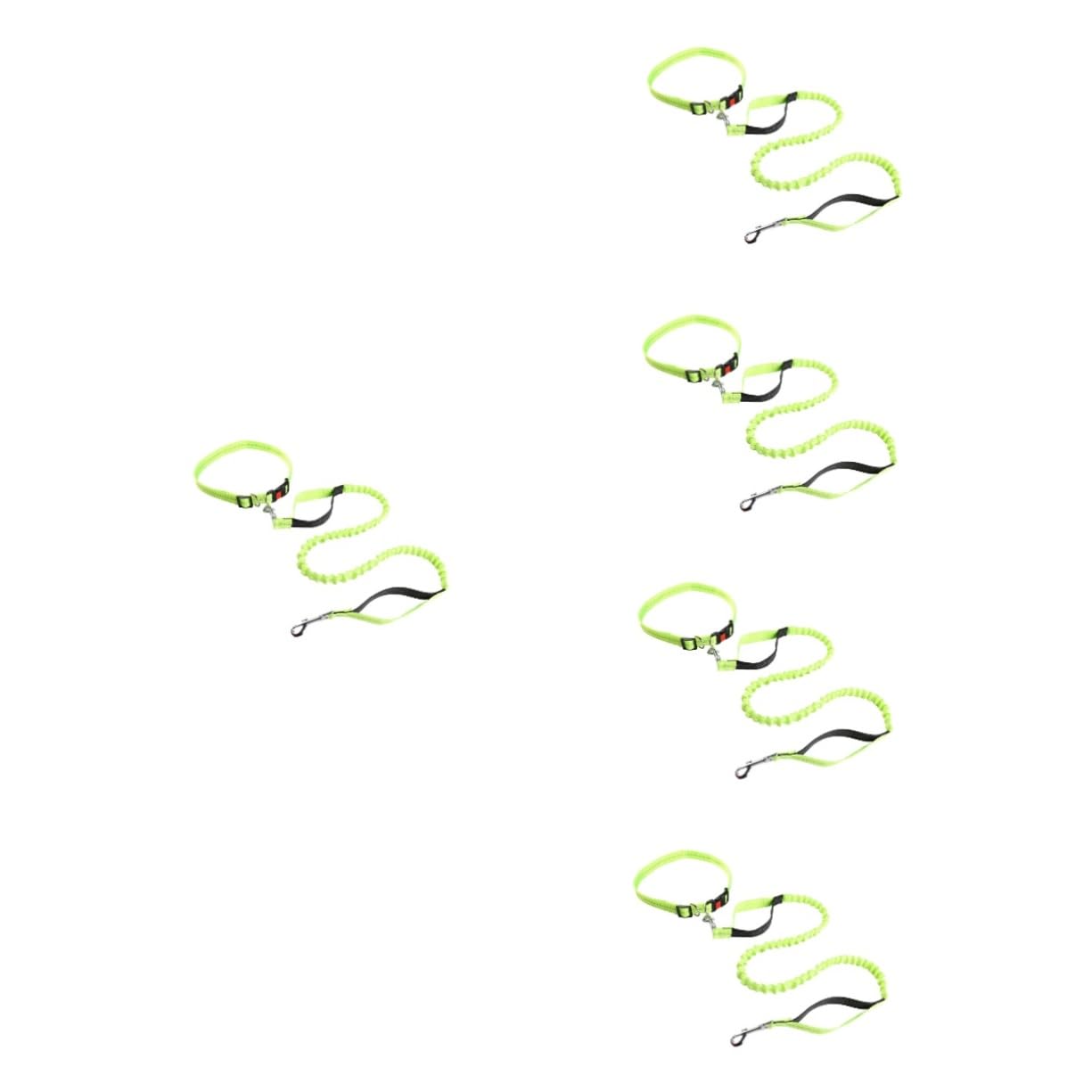 YARNOW 5 Piezas Correa para Mascotas Collar de Perro de Nailon cinturón de Seguridad del Coche Cachorro Correas para Perros para pasear arneses para Mascotas Ajustable Cuello Cuerda