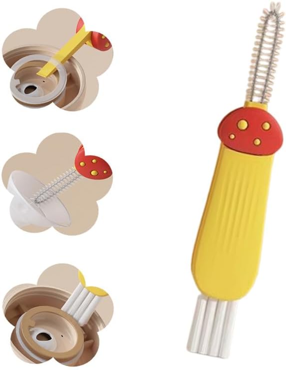 Vista 14 de Moonboat Cepillo de limpieza de tapa de taza 3 en 1, 2024 Nuevo juego de cepillo de limpieza de grietas portátil para espacio estrecho de botella