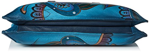Image of Anna by Anuschka Women's Women's Original Genuine Leather Hand-painted V Top Large Crossbody - Leather Handbag for Women