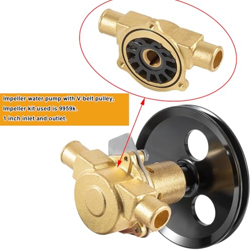 Image of RA057007 Raw Sea Water Impeller Pump suitable for Ford marine 351, 302, 5.0, 5.8 engine,Replace for Sherwood Pleasurecraft G20, G21, G-21,Replace for Jabsco 18830-0010