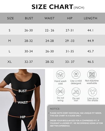 Auruza Jumpsuit For Women Workout Seamless Jumpsuits Ribbed One Piece Tank Tops Rompers Short Sleeve Exercise Jumpsuits thumb #4