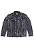 VICTORIOUS Men's Casual Distressed Denim Jean Jacket DK100 - Black - X-Large - II7C