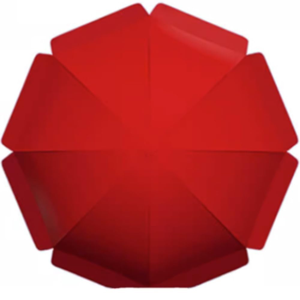 COKYIS Copertura di Ricambio per Ombrellone da Patio, Telo di Ricambio per Parasole con 8 Costole, Baldacchino di Ricambio Rotondo per Spiaggia, 1.8m-2.6m (Color : Red, Size : 2.35m/7.7ft)