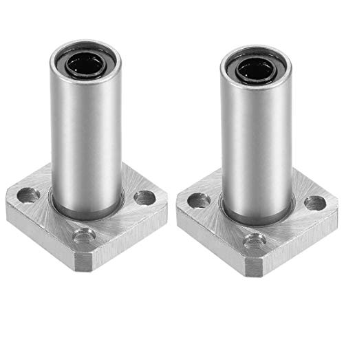 uxcell LMK6UU Extra Long Square Flange Linear Ball Bearings, 6mm Bore Dia, 12mm OD, 35mm Length(Pack of 2)