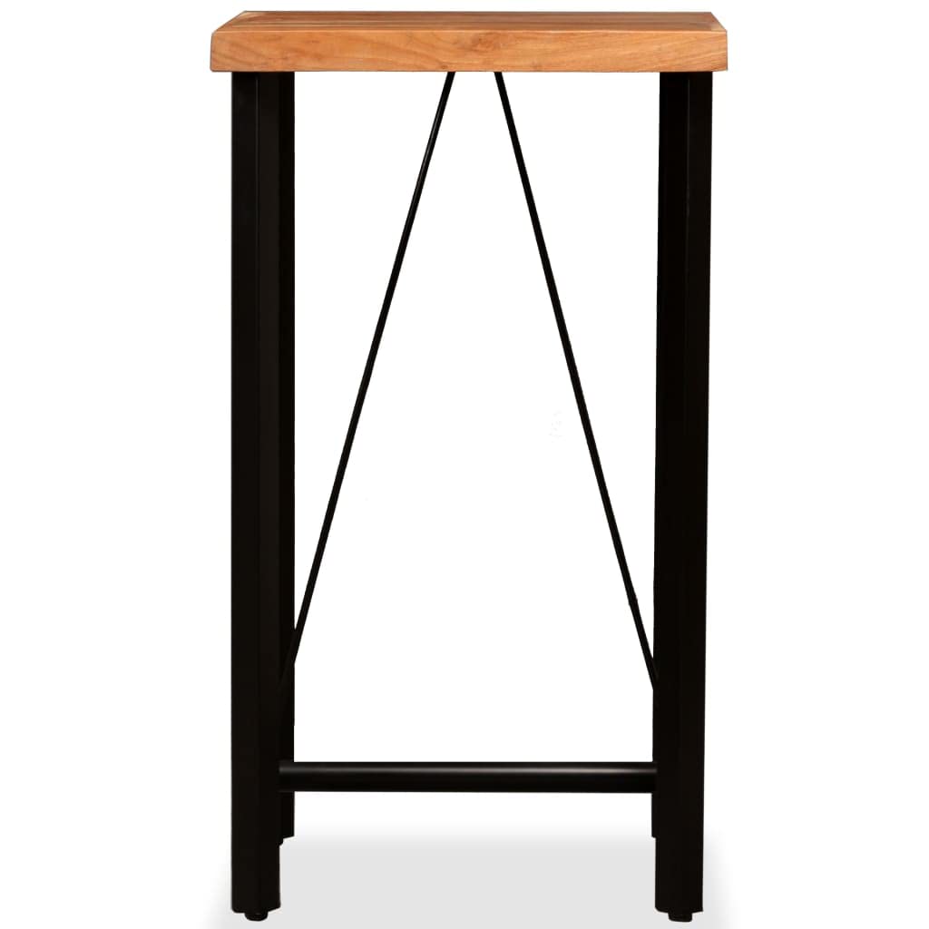 Tomostar Table de Bar, Table Haute Cuisine Table Carrée Salle à Manger Bois Massif d'acacia 60x60x107 cm